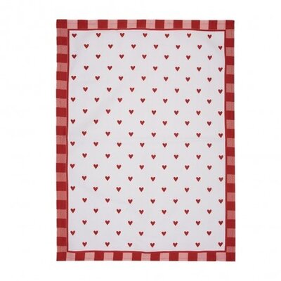 Clayre & Eef Geschirrtuch Heart Red