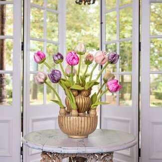 Sjaal met Verhaal Felt Flower Tulp Soft Colors assorti