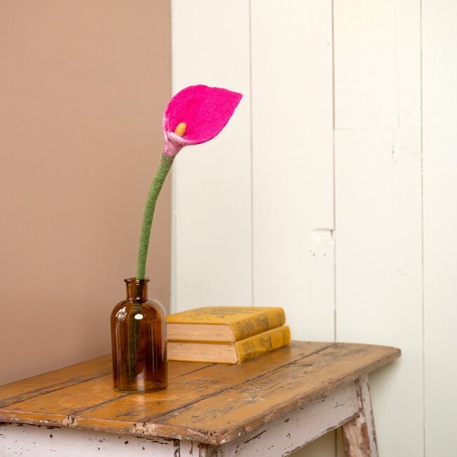 Felt Flower Calla magenta
