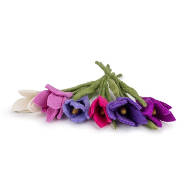 Filzblume Krokus assorti