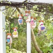 Sjaal met Verhaal Felt Hanger Muis met Hart pastel assorti