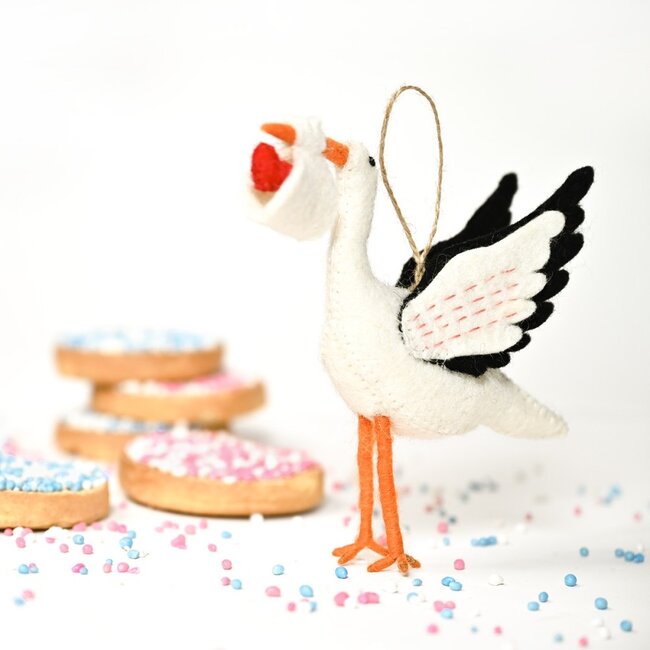 Felt Hanger Ooievaar