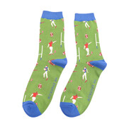 Miss Sparrow Männer-Socken Bamboo Rugby Scene green