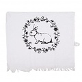 Clayre & Eef Guest towel Rabbit black-white