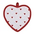 Clayre & Eef Topflappen Heart-shape red