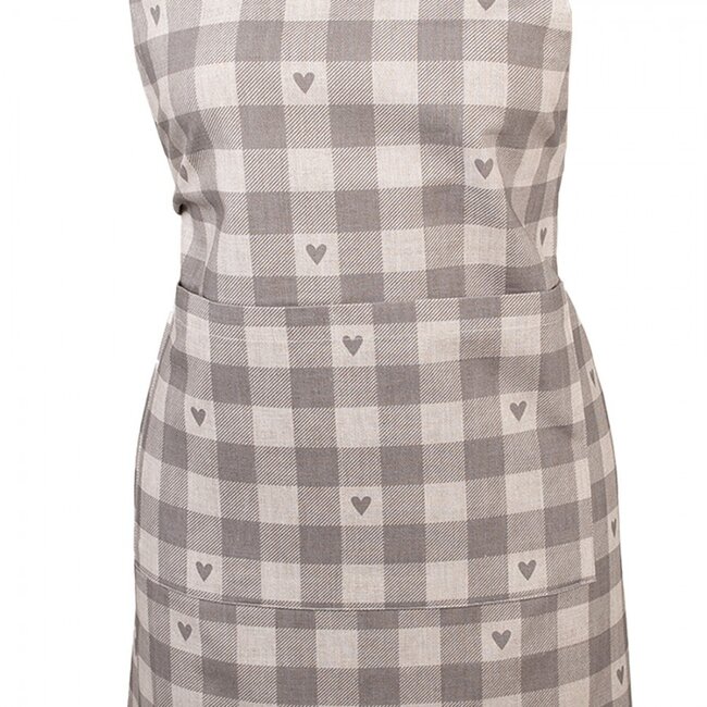 Küchenschürze Hearts beige grey
