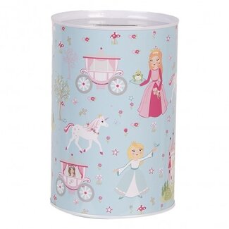 Clayre & Eef Money Box Fairies Blue metal