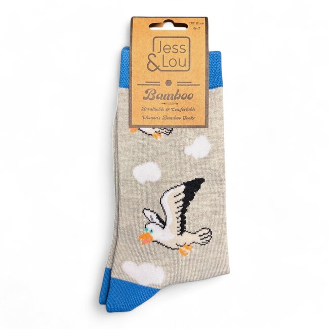 Socken Bamboo Seagulls grey
