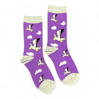 Jess & Lou Socken Bamboo Seagulls purple