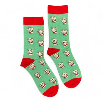 Jess & Lou Socks Bamboo Doggy green