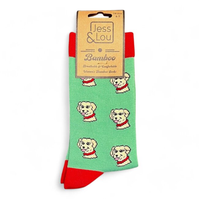 Socks Bamboo Doggy green
