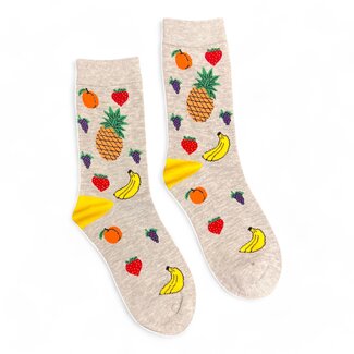 Jess & Lou Socks Bamboo Funky Fruit grey