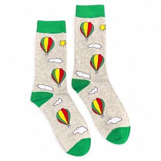 Jess & Lou Männer-Socken Bamboo Hot Air Balloon grey