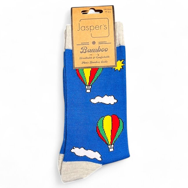 Männer-Socken Bamboo Hot Air Balloon blue