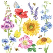 Paperproducts Design Paper Napkins Flowers & Bees
