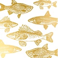 Paperproducts Design Paper Napkins Fishes gold