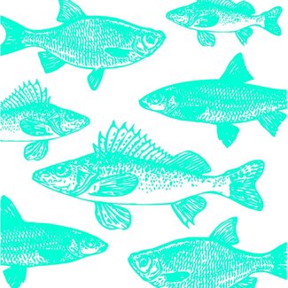 Paperproducts Design Papierservietten Fishes aqua