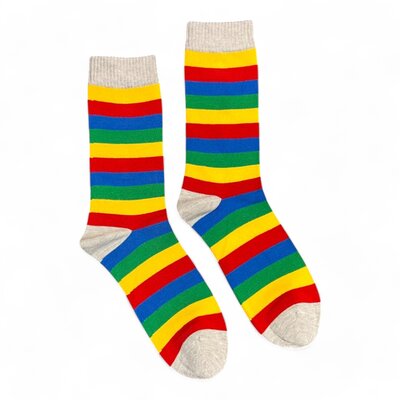 Jess & Lou Männer-Socken Bamboo Stripes Rainbow
