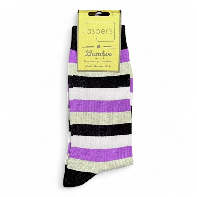 Men's Socks Bamboo Stripes purple/grey/black