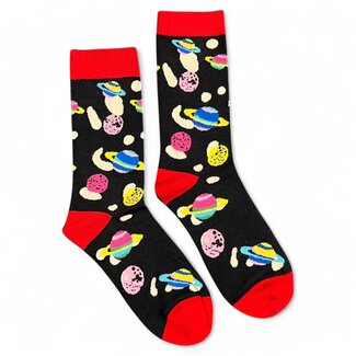 Jess & Lou Men's Socks Bamboo Planet black
