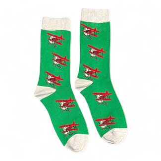 Jess & Lou Männer-Socken Bamboo Planes green