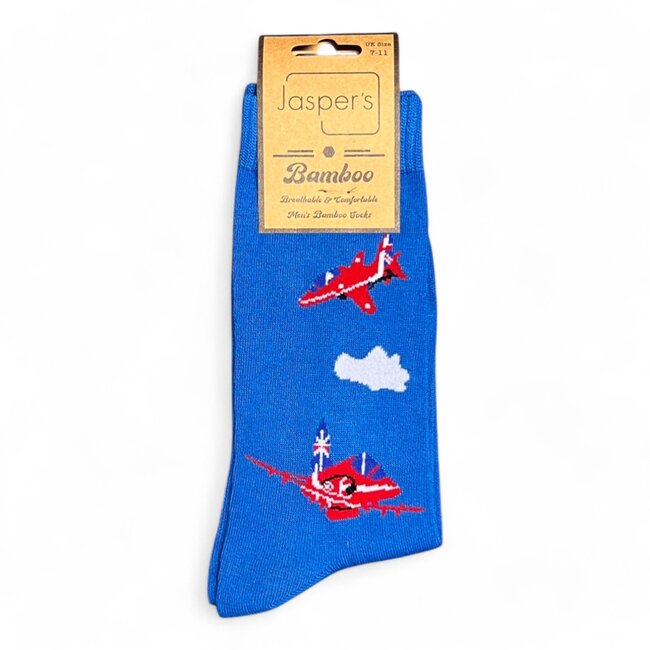 Men's Socks Bamboo Red Jets blue