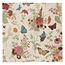 Paper napkins Flowers butterfly beige