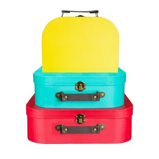 Sass & Belle Köfferchen Bright Retro Set von 3
