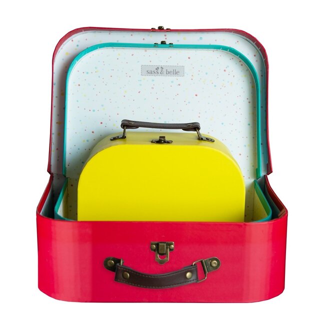 Köfferchen Bright Retro Set von 3