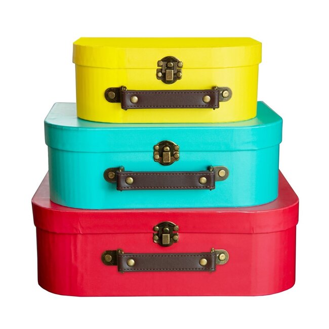 Köfferchen Bright Retro Set von 3