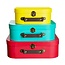 Köfferchen Bright Retro Set von 3
