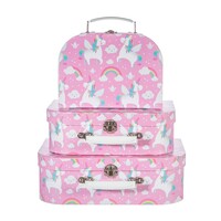 Sass & Belle Suitcase Rainbow Unicorn Set of 3