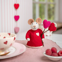 Sjaal met Verhaal Felt Decoration Muis Love is in the Air