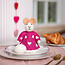 Felt Decoration Muis Sweetheart assorti
