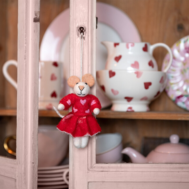 Felt Hanger Muis Sweetheart assorti