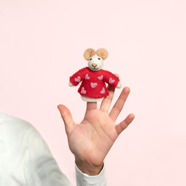 Finger Dolls Muis Sweetheart Set of 6 assorti