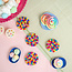 Sjaal met Verhaal Filz-Untersetzer 10 cm rond Bolletjes multicolour nieuw  (Set of 4)