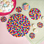 Filz-Untersetzer 10 cm rond Bolletjes multicolour nieuw  (Set of 4)