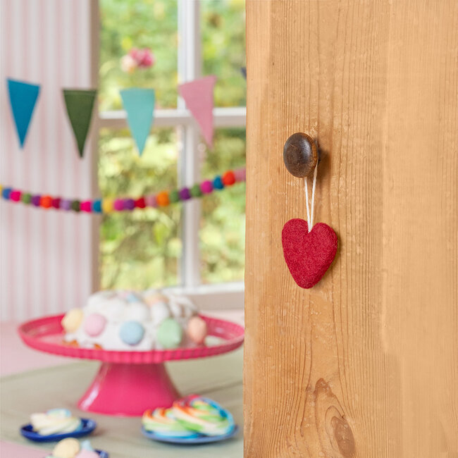 Felt Hanger Hart multicolour assorti