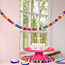 Sjaal met Verhaal Felt Garland Viltballetjes multicolour