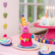 Sjaal met Verhaal Felt Decoration Feestvarken roze