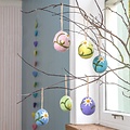 Sjaal met Verhaal Felt Hanger Voorjaarsei Margrietjes large assorti
