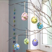 Sjaal met Verhaal Felt Hanger Voorjaarsei Margrietjes large assorti