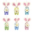 Felt Hanger Haasje met Margriet assorti