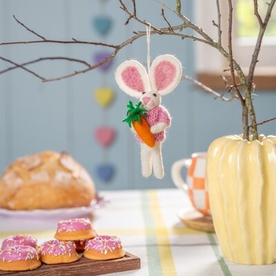 Sjaal met Verhaal Felt Hanger Haasje met Wortel assorti