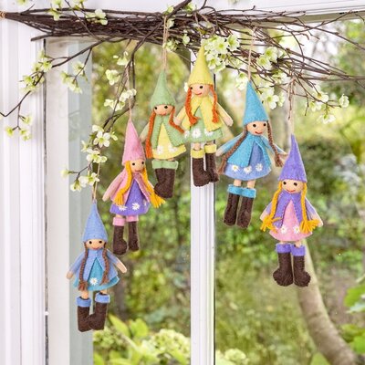 Sjaal met Verhaal Felt Hanger Meisje pastel assorti