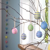 Sjaal met Verhaal Felt Hanger Paasei Dessin pastel large assorti