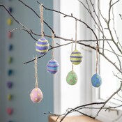 Sjaal met Verhaal Felt Hanger Paasei Paasei Pastel small (Set of 6)