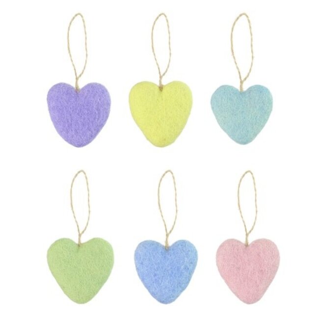 Filzhänger Hart pastel assorti