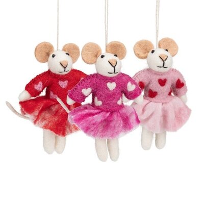 Sjaal met Verhaal Felt Hanger Muis Sweetheart assorti